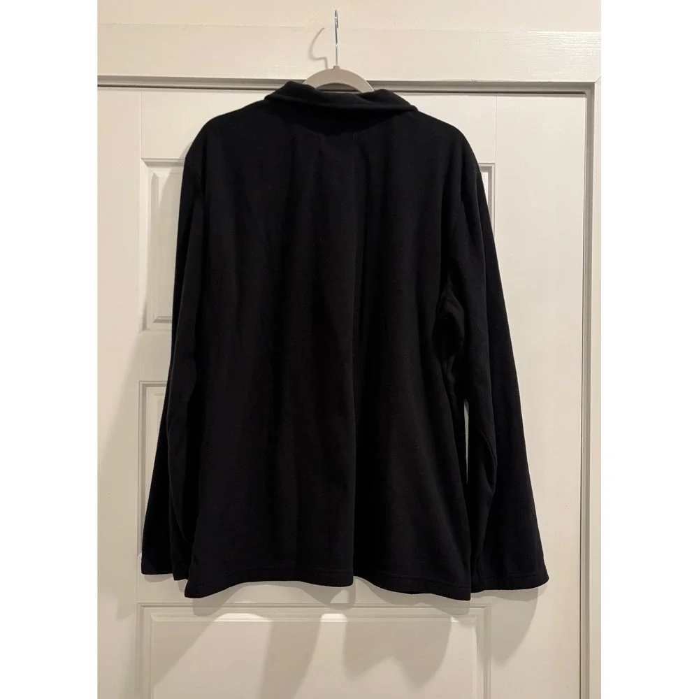 Tommy Bahama Mens XL Quarter Zip Fleece Pullover Colorblock Black Grey Marlin
